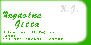 magdolna gitta business card